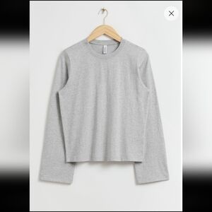 & other stories 100% Cotton Jersey Long Sleeve Tee, size XS